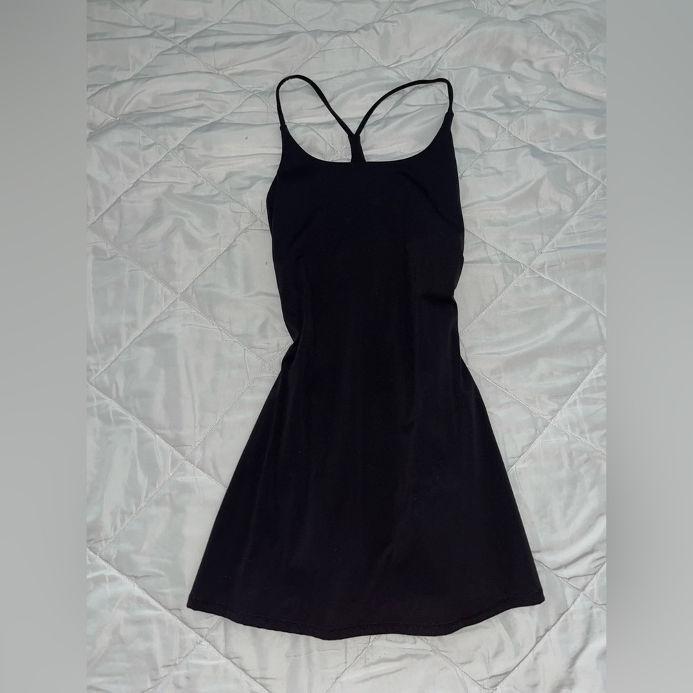 Halara Activewear Black Dress with Built in shorts and pockets size small
